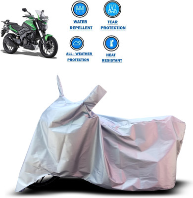 CODOKI Two Wheeler Cover for Bajaj(Dominar 400, Silver)