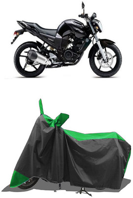 SUGASHRI Waterproof Two Wheeler Cover for Yamaha(FZ16, Green, Black)