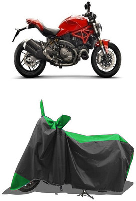 SUGASHRI Waterproof Two Wheeler Cover for Ducati(Monster 821, Green, Black)