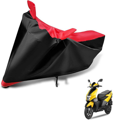 DeepShakshi AUTOMOTIVE Waterproof Two Wheeler Cover for TVS(NTORQ, Black, Red)