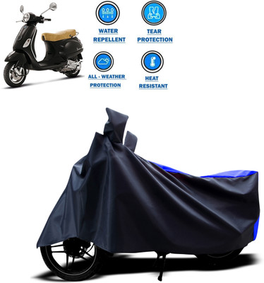 PAGORA Two Wheeler Cover for Piaggio(Vespa LX, Blue)