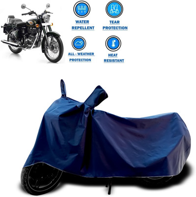 CODOKI Two Wheeler Cover for Royal Enfield(Bullet Electra Twinspark, Blue)