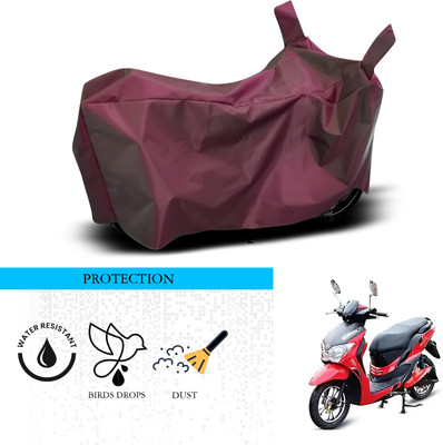 ANTHUB Waterproof Two Wheeler Cover for Hero(Electric Dash, Maroon)