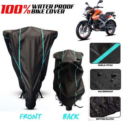 xodi Waterproof Two Wheeler Cover for Bajaj(Pulsar NS125 BS6, Black, Blue)