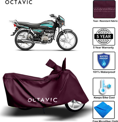 octavic Waterproof Two Wheeler Cover for Hero(Splendor, Maroon)
