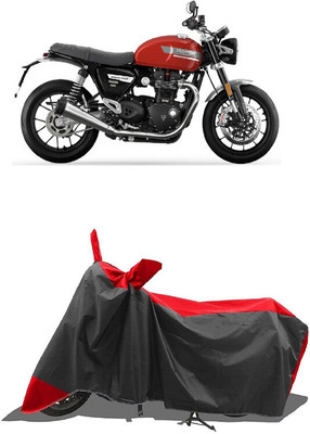 SUGASHRI Waterproof Two Wheeler Cover for Triumph(Speed Twin BS6, Red, Black)