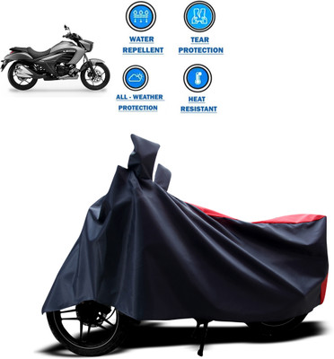 GOSHIV-car and bike accessories Two Wheeler Cover for Suzuki(intruder 150, Red)