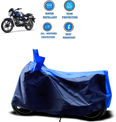 GOSHIV-car and bike accessories Two Wheeler Cover for Bajaj(V12, Blue)