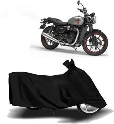MMSSTAR Waterproof Two Wheeler Cover for Triumph(Street Twin, Black)
