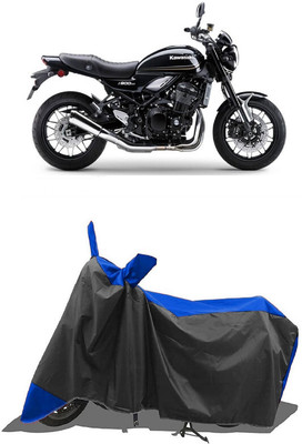 SUGASHRI Waterproof Two Wheeler Cover for Kawasaki(Z900RS BS6, Blue, Black)
