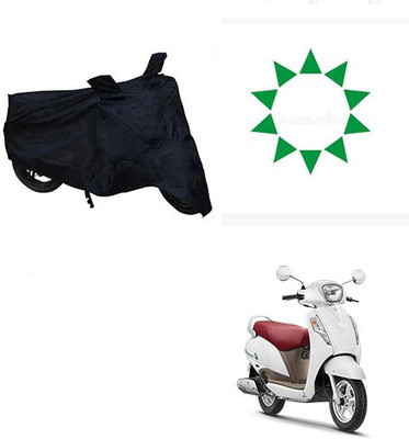 SK AUTO Waterproof Two Wheeler Cover for Suzuki(Access, Black)