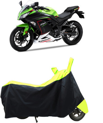 Coxtor Waterproof Two Wheeler Cover for Kawasaki(Ninja 300, Yellow)