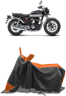 SUGASHRI Waterproof Two Wheeler Cover for Honda(Hness CB350, Orange, Black)