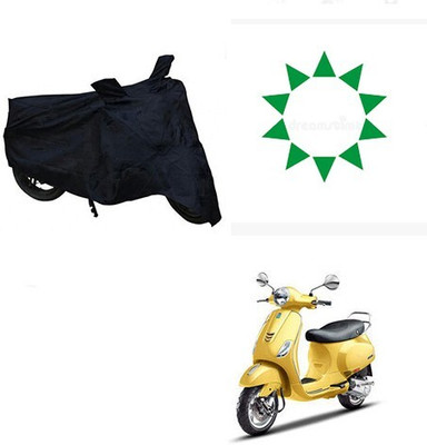 DeepShakshi AUTOMOTIVE Waterproof Two Wheeler Cover for Piaggio(Vespa SXL, Black)