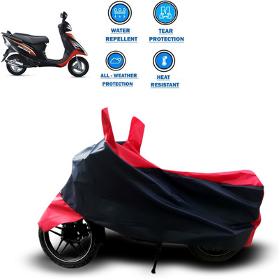 PAGORA Two Wheeler Cover for TVS(Scooty Streak, Red)