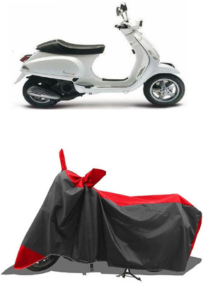 SUGASHRI Waterproof Two Wheeler Cover for Piaggio(Piaggio Vespa, Red, Black)