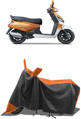 SUGASHRI Waterproof Two Wheeler Cover for Mahindra(Gusto 125 BS6, Orange, Black)