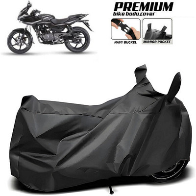 SK AUTO Waterproof Two Wheeler Cover for Bajaj(Pulsar 220F, Black)