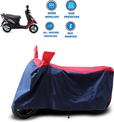 PAGORA Two Wheeler Cover for TVS(Scooty Streak, Red)