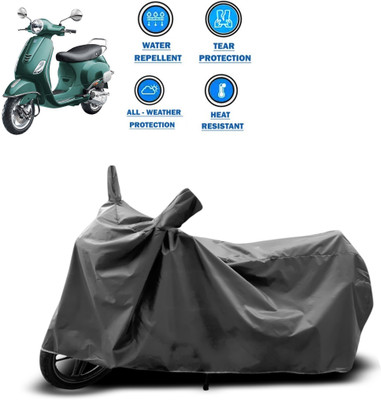 CODOKI Two Wheeler Cover for Piaggio(Vespa VXL 150, Grey)