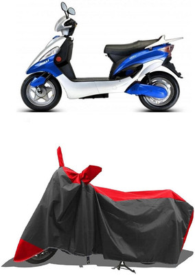 SUGASHRI Waterproof Two Wheeler Cover for Hero Electric(Electric Maxi, Red, Black)