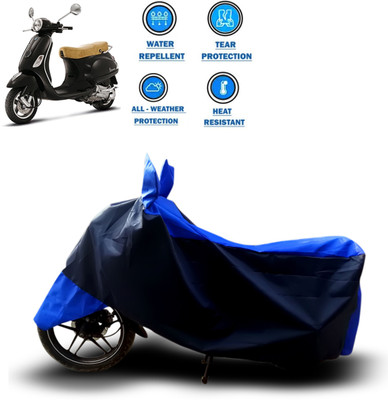 CODOKI Two Wheeler Cover for Piaggio(Vespa LX, Blue)