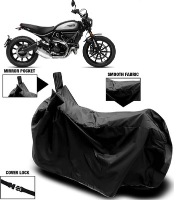 MMSSTAR Waterproof Two Wheeler Cover for Ducati(Scrambler Icon, Black)