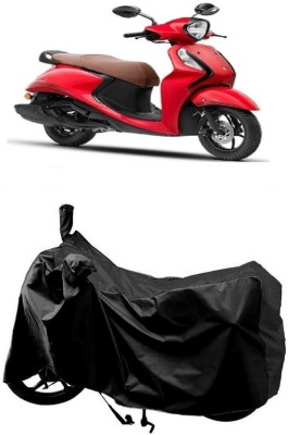 SUGASHRI Waterproof Two Wheeler Cover for Yamaha(Fascino 125 BS6, Black)