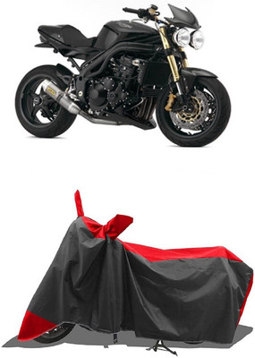 SUGASHRI Waterproof Two Wheeler Cover for Triumph(Speed Triple ABS, Red, Black)