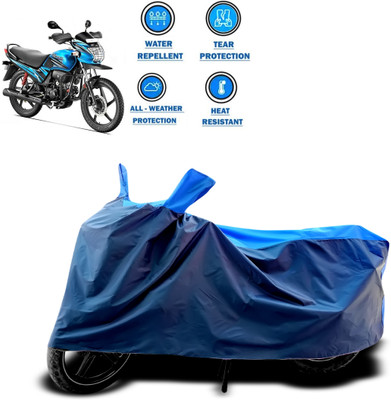 CODOKI Two Wheeler Cover for Hero(Passion Pro TR, Blue)