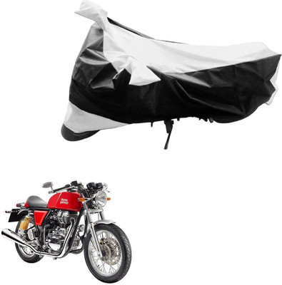 SK AUTO Two Wheeler Cover for Royal Enfield(Continental GT, Black, Silver)