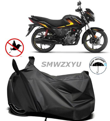 SK AUTO Waterproof Two Wheeler Cover for Hero(Glamour, Clear, Black)