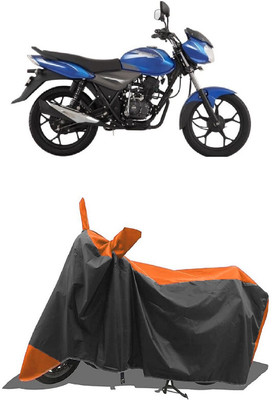 SUGASHRI Waterproof Two Wheeler Cover for Bajaj(Discover 110, Orange, Black)