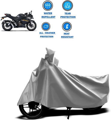 GOSHIV-car and bike accessories Two Wheeler Cover for Suzuki(Gixxer 250, Silver)