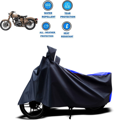 CODOKI Two Wheeler Cover for Royal Enfield(Classic Desert Storm, Blue)