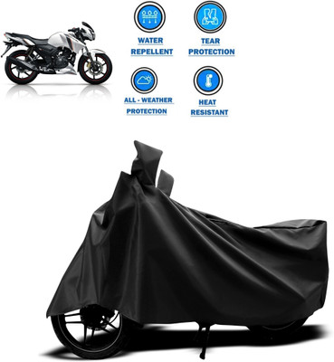 CODOKI Two Wheeler Cover for TVS(Apache 150, Black)