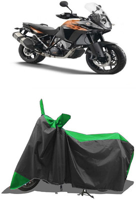 SUGASHRI Waterproof Two Wheeler Cover for KTM(1050 Adventure BS6, Green, Black)