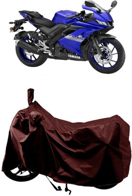 SUGASHRI Waterproof Two Wheeler Cover for Yamaha(YZF-R15 V3 BS6, Maroon)