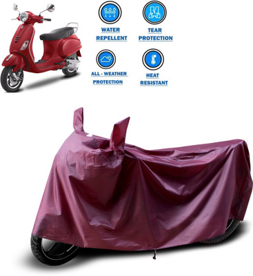 PAGORA Waterproof Two Wheeler Cover for Piaggio(Vespa VXL 125, Maroon)