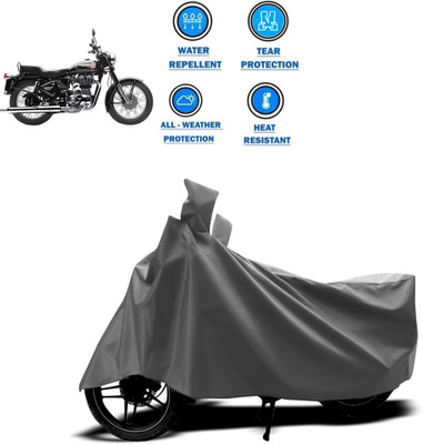 CODOKI Two Wheeler Cover for Royal Enfield(Bullet 350 Twinspark, Grey)