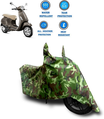 CODOKI Two Wheeler Cover for Piaggio(Vespa VXL, Green)