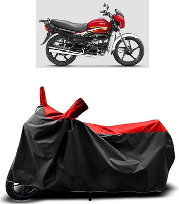 SK AUTO Two Wheeler Cover for Hero(HF Dawn BS6, Red, Black)