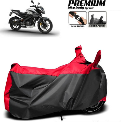 SK AUTO Waterproof Two Wheeler Cover for Bajaj(Pulsar 150, Grey, Red)