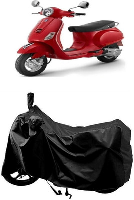 SUGASHRI Waterproof Two Wheeler Cover for Piaggio(Vespa LX, Black)
