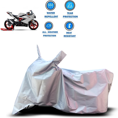CODOKI Two Wheeler Cover for TVS(Apache RR 310, Silver)