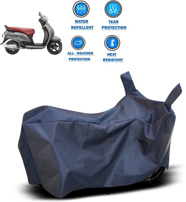 GOSHIV-car and bike accessories Two Wheeler Cover for Suzuki(Access SE, Blue)