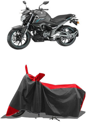 SUGASHRI Waterproof Two Wheeler Cover for Yamaha(FZS-FI BS6, Red, Black)