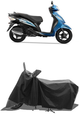 SUGASHRI Waterproof Two Wheeler Cover for TVS(Wego BS6, Grey, Black)
