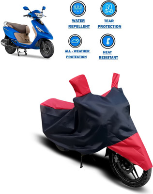 CODOKI Two Wheeler Cover for TVS(Zest, Red)