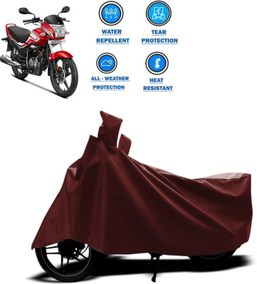 CODOKI Waterproof Two Wheeler Cover for Hero(Super Splendor, Maroon)